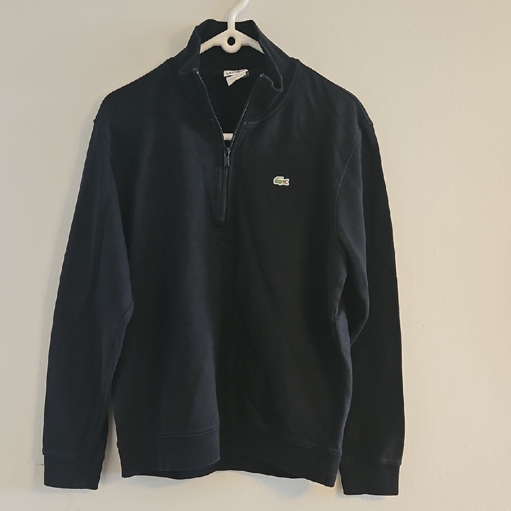 Lacoste Men's Black Zip-Up Sweater
